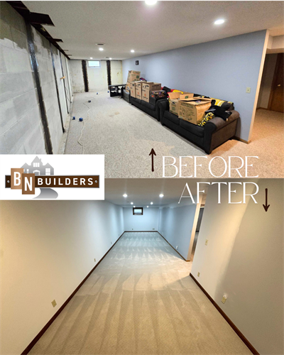 Basement Framing, Drywall and Carpet