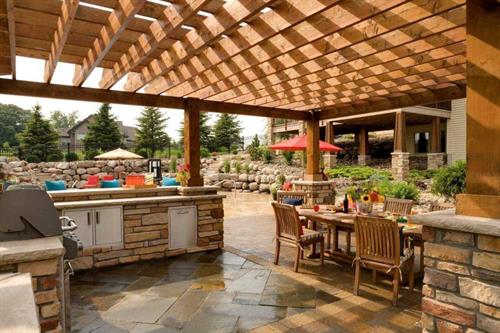 Pergola with Outdoor Kitchen