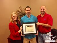 MCS Sales Rep, Jeremy Thornton, win's "Best Employee" from Insulate America