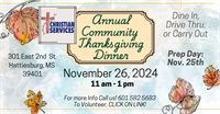 Christian Services, Inc. Annual Community Thanksgiving Dinner