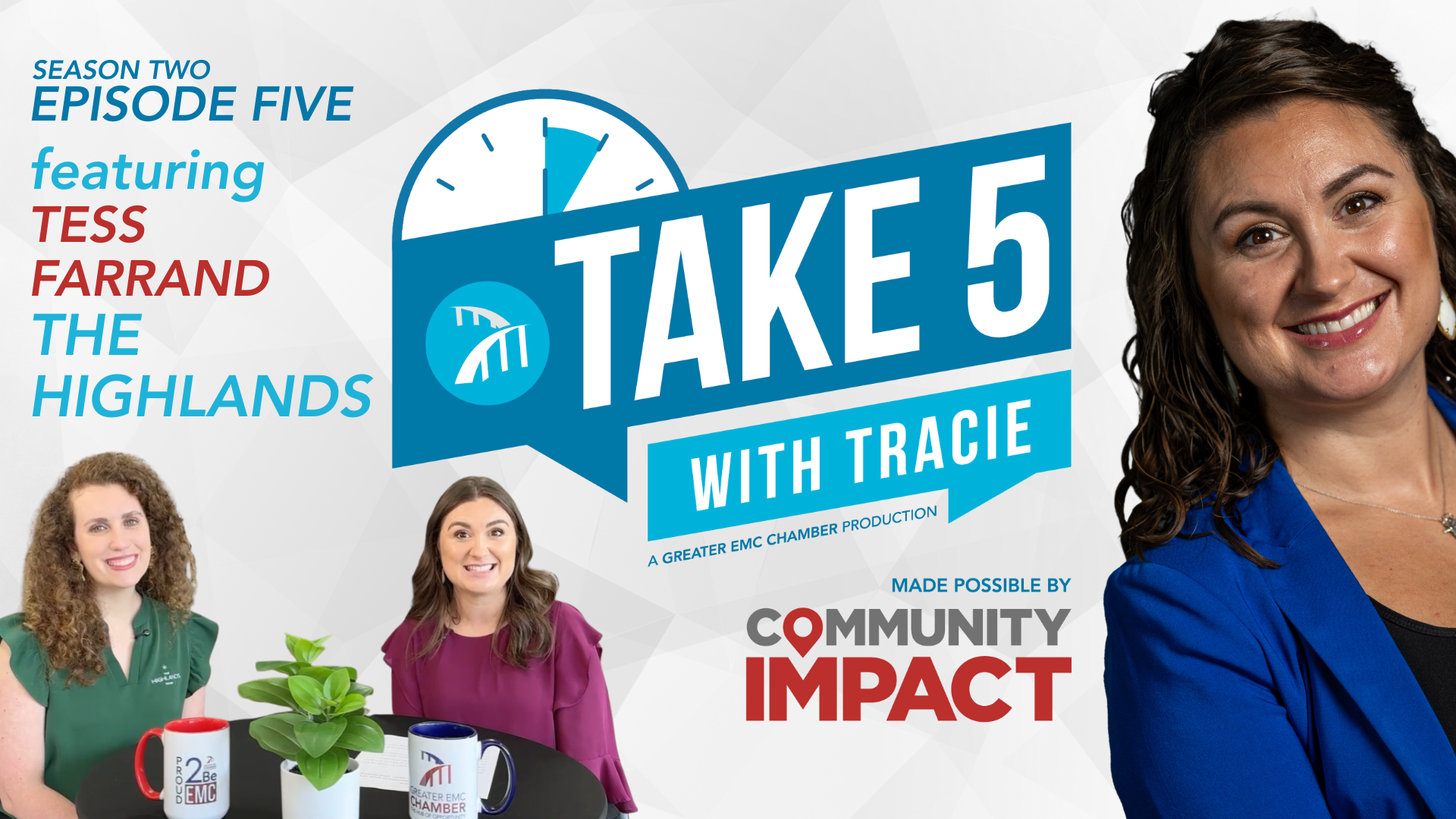 Image for Take 5 with Tracie featuring Tess Farrand of The Highlands a Caldwell Community