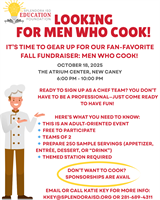 Calling All Kitchen Kings: Annual Men Who Cook Fundraiser  Set for October 18