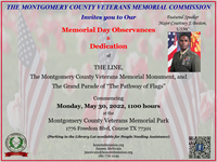Memorial Day Observances and Grand Parade of Flags at the Montgomery County Veterans Memorial Park