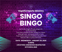 Hopeful Hearts Ministry SINGO BINGO