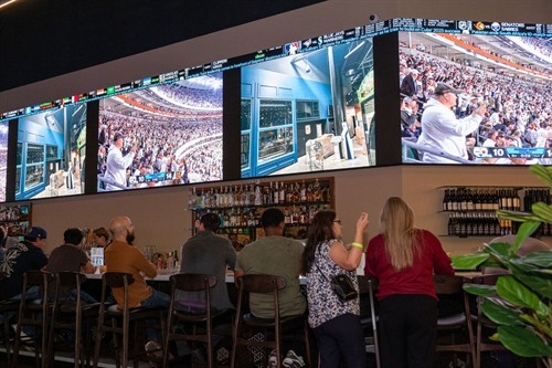 Large screens for Sports Viewing in Embers Grill 