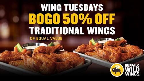 Wing Tuesday - BOGO 50% Off 