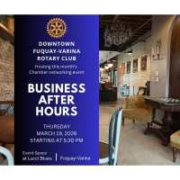 Business After Hours Sponsored By Downtown FV Rotary Club Hosted At Lucci Blues
