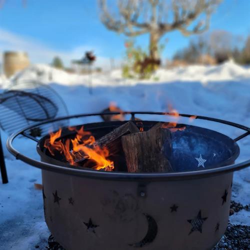 Fire Pits always going in the winter 