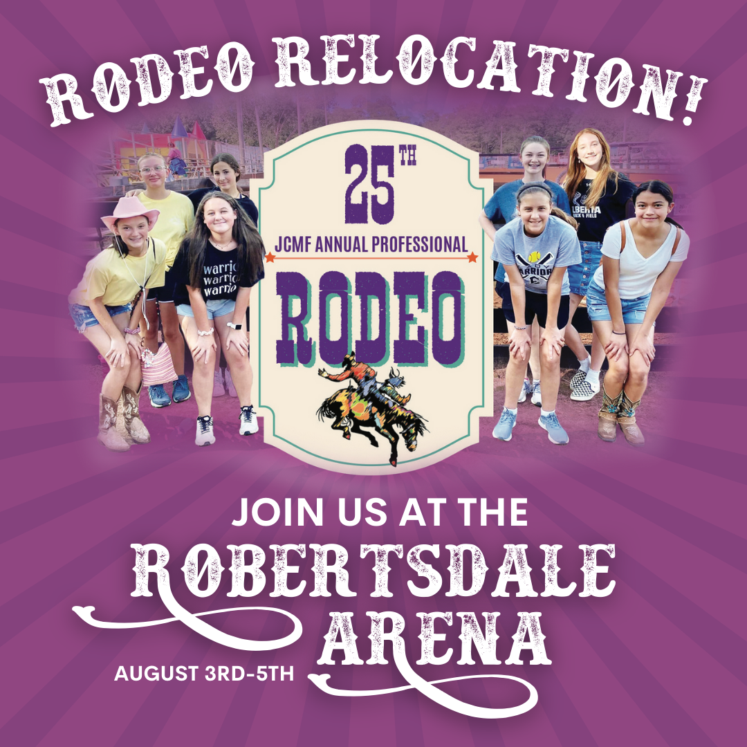 25th Annual JCMF Professional Rodeo Relocation to Robertsdale Arena