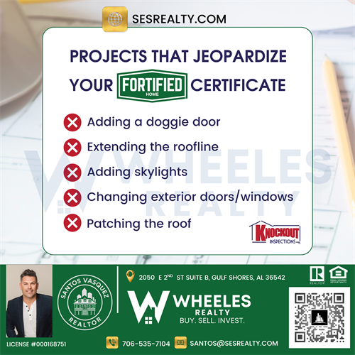 Not all home improvements are created equal. Certain exterior changes can impact a Fortified Home certification and future insurance benefits. I help homeowners understand what to protect, what to plan ahead for, and how to make smart updates without hurting long term value.