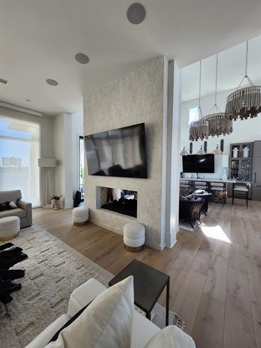 TV on fireplace TV on fireplace