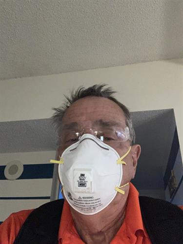 Mask for Mold, taking precautions when working in mold "Dressed for Duress"