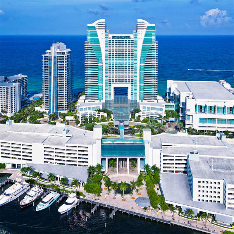 Diplomat Beach Resort - Drone Shot - Intracoastal View