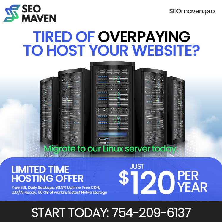 Host your website for just $120/yr Host your website for just $120/yr