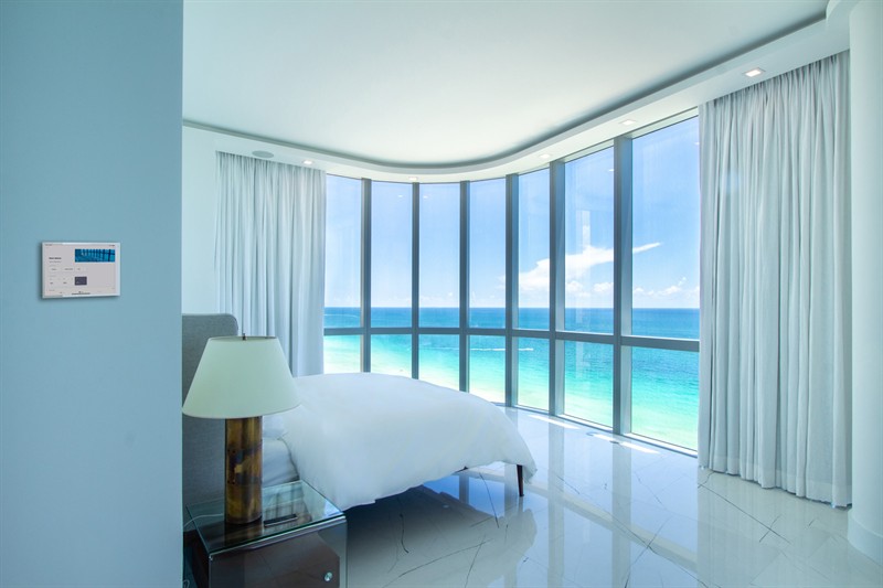 Motorized Shades in a Sunny Isles Beach condo