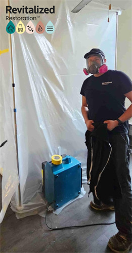 Mitigation field supervisor on site in Bozeman, MT, ensuring every job is handled with precision and care.