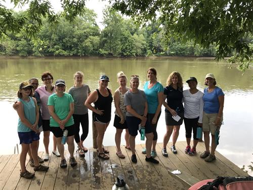 Facilitating a women's group coaching and kayak session with River Rock Outfitter