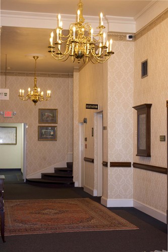 Once on the building's main floor, take the stairs or use the elevator to the 3rd floor. From the stairway or the elevator doors on the 3rd floor, take your left
