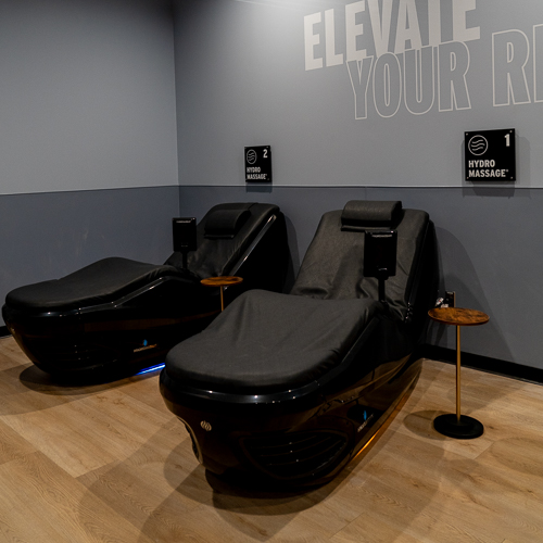 HydroMassage beds for post-workout recovery and muscle relaxation.