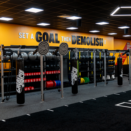 The HITZone: coach-led, heart-pumping interval training designed to burn calories and build strength fast.