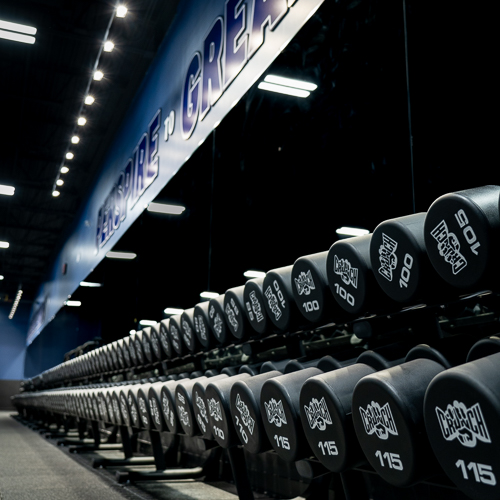 Dumbbells up to 120 for weight training, toning, and full-body workouts.