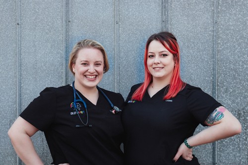 Dr. Aebli and Colleen