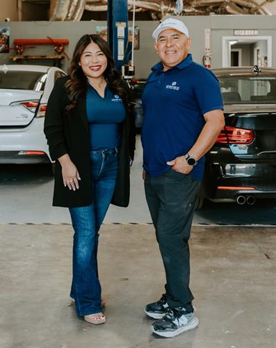 Father and Daughter, Ruben and Denisse Barragan - Owners of J & R Auto Body 
