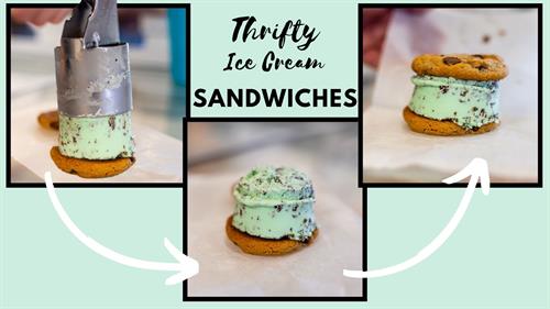 Ice Cream Sandwich, made with Thrifty Ice Cream