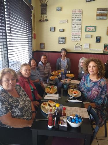 Woman's Club of Vista members lunching at our Friendraisers event