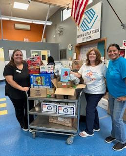 Woman's Club of Vista members collected snacks for summer campers at Boys and Girls Club