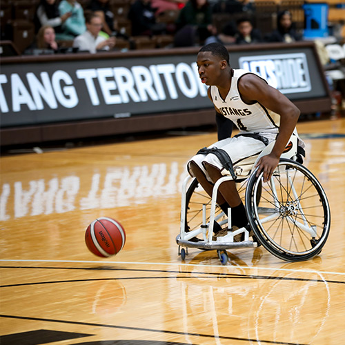 SMSU Wheelchair Basketball is a co-ed team taht competes nationally 