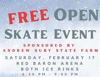FREE Open Skate Sponsored by Andrew Suby State Farm