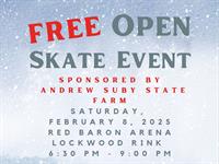 FREE Open Skate sponsored by Andrew Suby State Farm