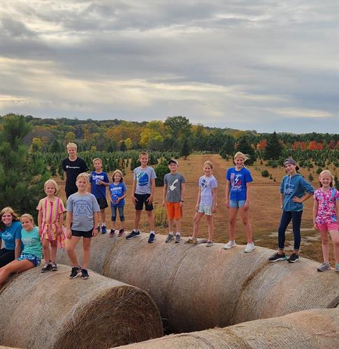 Kids LOVE playing on our hay bales during our Fall Festival.