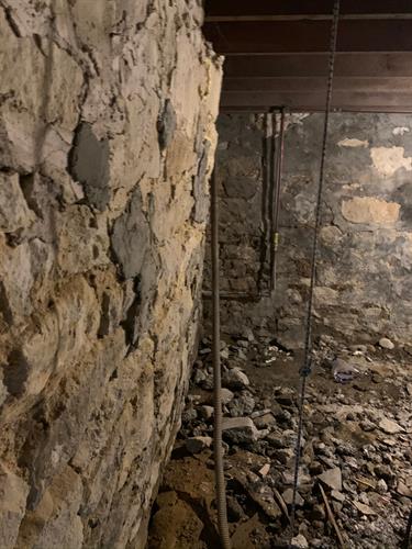 Observed foundation wall bowed out 