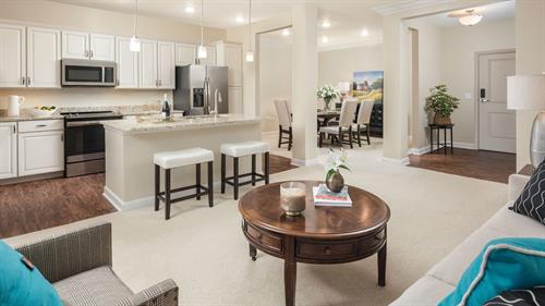 Apartment homes with open layouts and contemporary fixtures.