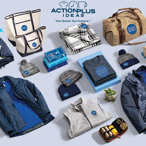 Action Plus Ideas has tens of thousands of products that can be branded with your logo.