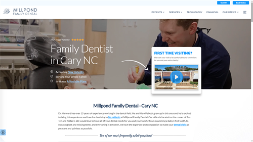 Dentist website in Cary
