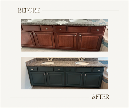 Vanity before & after