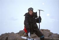 Lori Schneider summits Mt. Aconcagua in South America.