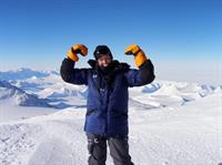 Lori Schneider on top of the bottom of the world, the Vinson Massif in Antarctica!