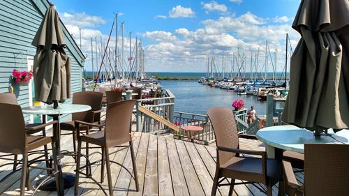 Outdoor Seating at Portside Bar + Restaurant in Bayfield, WI