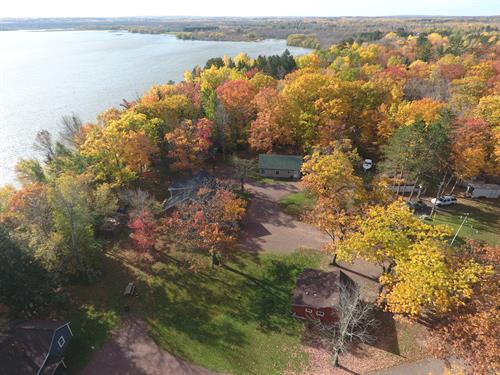 Aerial View of Mission Springs Resort in Fall