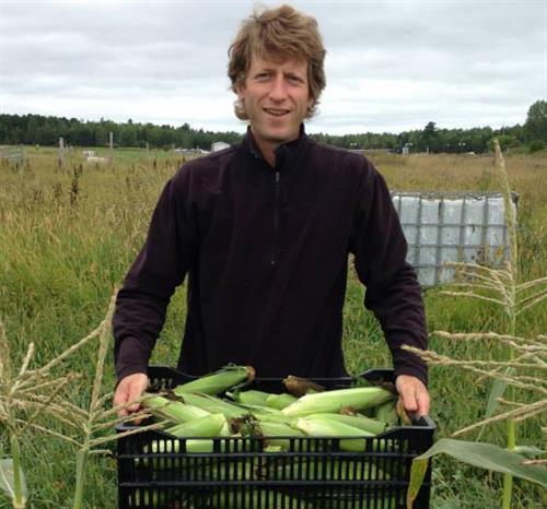 John Adams of Yoman Farm in Washburn, WI harvests corn. John Adams of Yoman Farm in Washburn, WI harvests corn.