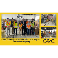 Leader Stuart Impressed with CAVC Expansion Progress; Looks Forward to Opening