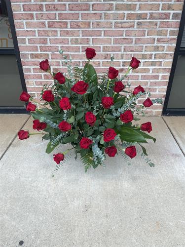 25 long stem roses 