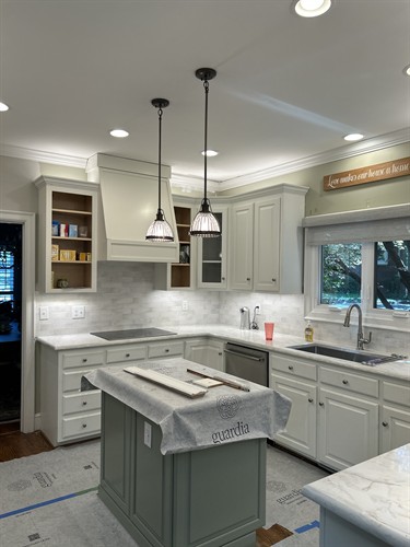 Kitchen Remodel with LED above and undercabinet lighting