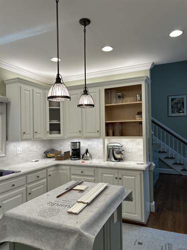 Kitchen Remodel with LED above and undercabinet lighting
