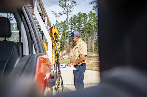One of our residential HVAC technicians is wrapping up a job in Lufkin, ensuring the customer's central heat & air system is operating properly and efficiently. Ferrara’s proudly provides reliable HVAC repair, air conditioning repair, heating repair, and professional heating & cooling services throughout Lufkin and Angelina County.