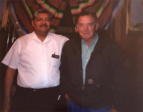 Bocho with Ray Price at Casa Morales